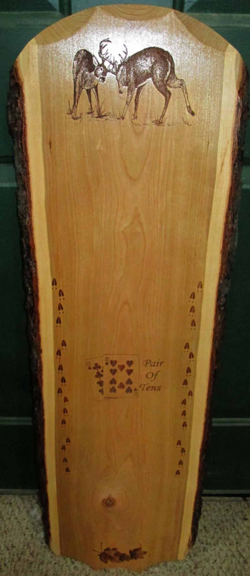 Double Cherry Plank European Mount Plaque