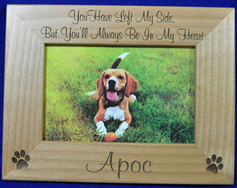 Dog memorial frame